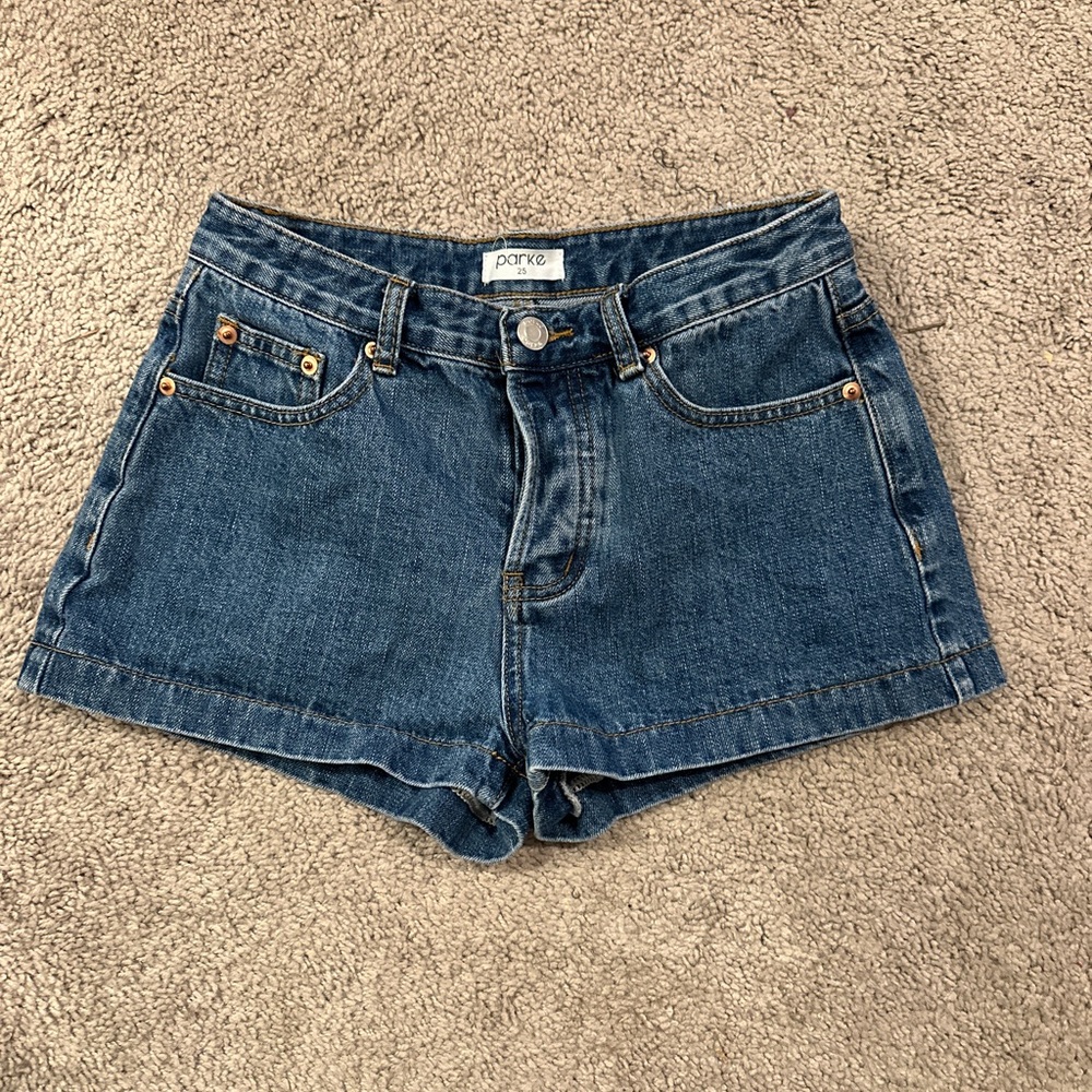 Parke Denim Mini Shorts size 25